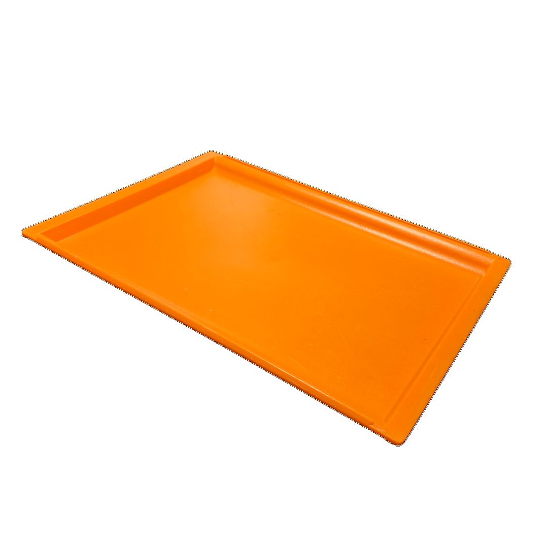 1/2 plateau de service PVC orange « KSSU », vintage